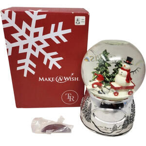 Make a Wish Things Remebered Jingle Bells Motorized Snow Globe Christmas Snowman